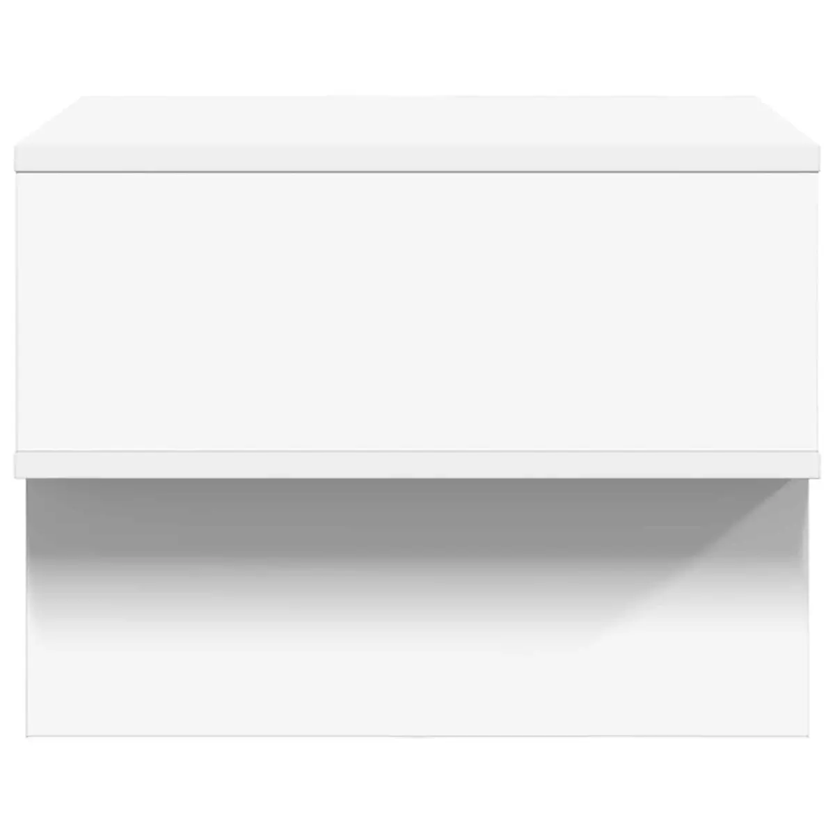 Coffee Table Modern Living Room Accent Furniture 48 x 46 x 35 cm White Engineered Wood Storage