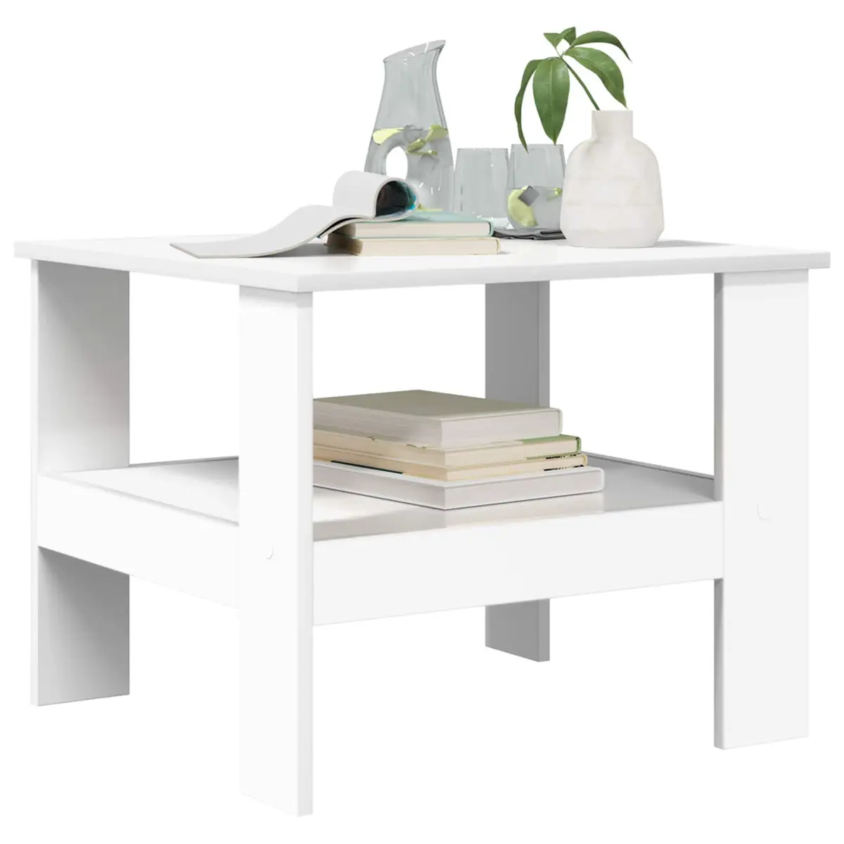 Coffee Table Modern Living Room Furniture 57x55x45cm White