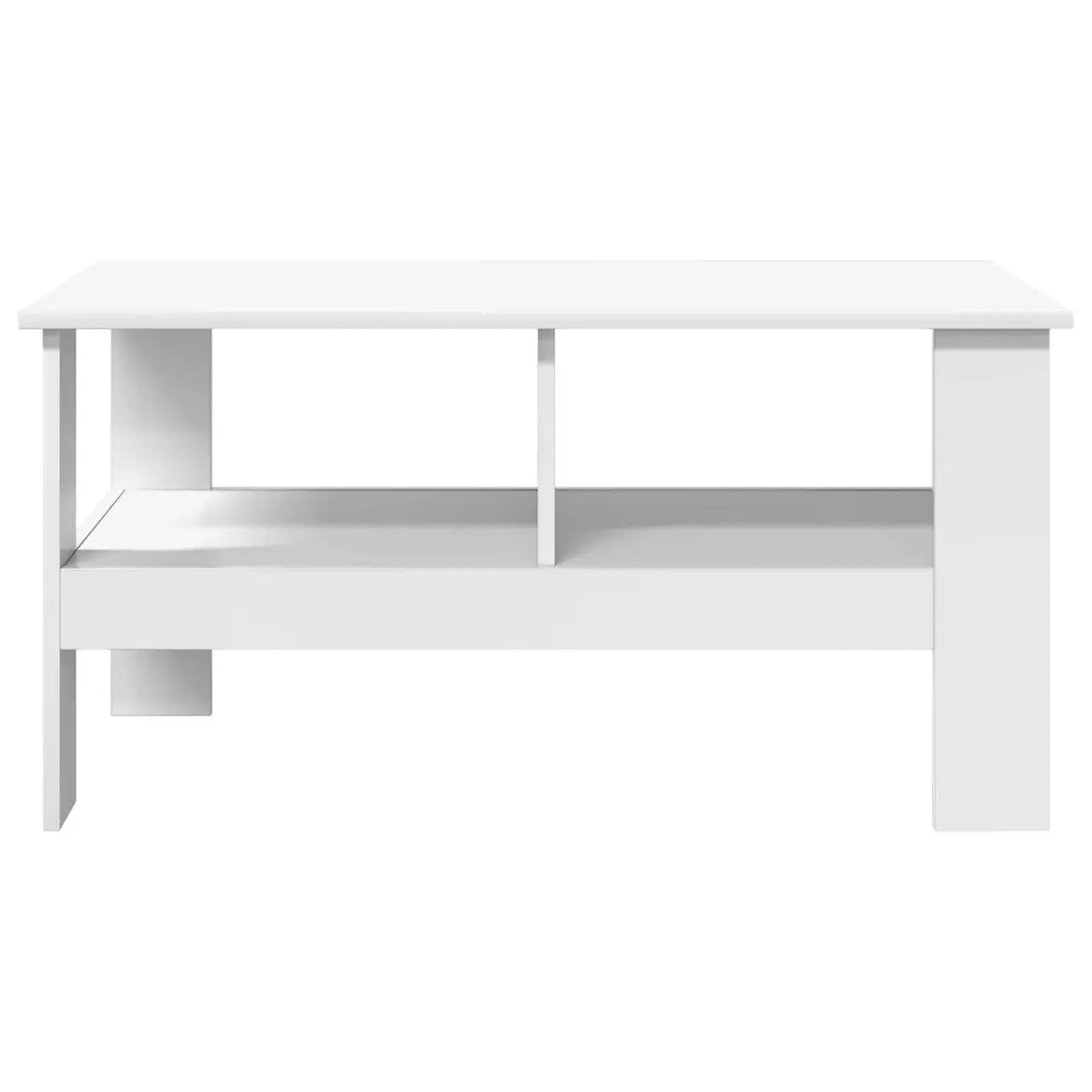 Coffee Table White Modern Living Room Storage 90 x 50 x 45 cm Engineered Wood