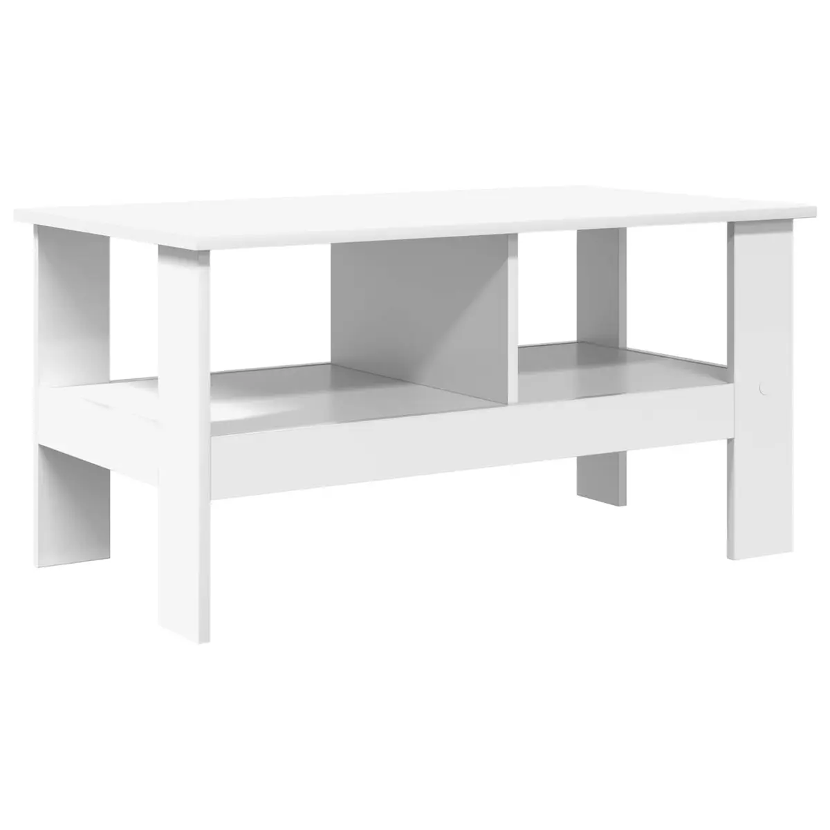 Coffee Table White Modern Living Room Storage 90 x 50 x 45 cm Engineered Wood