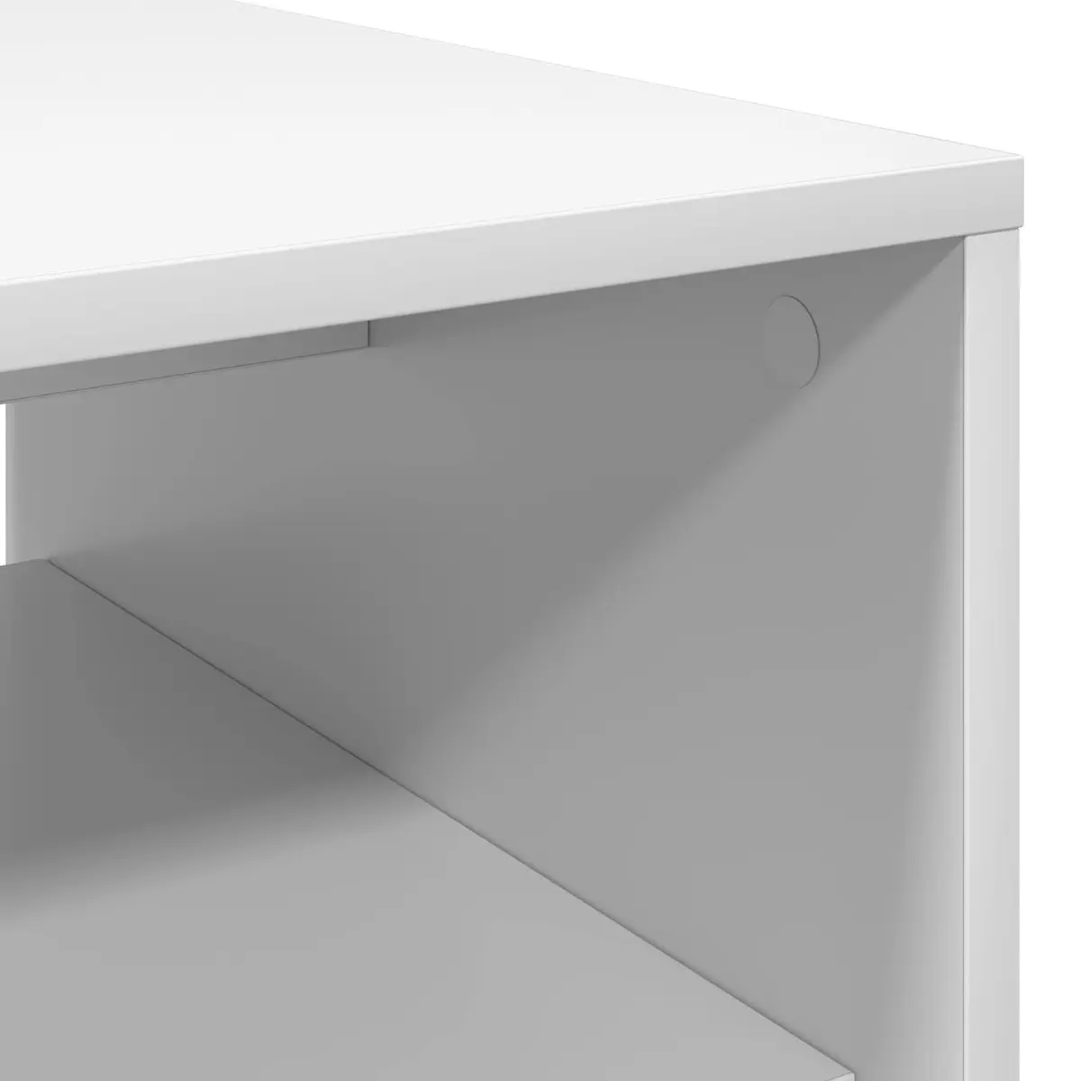 White Coffee Table with Storage Options