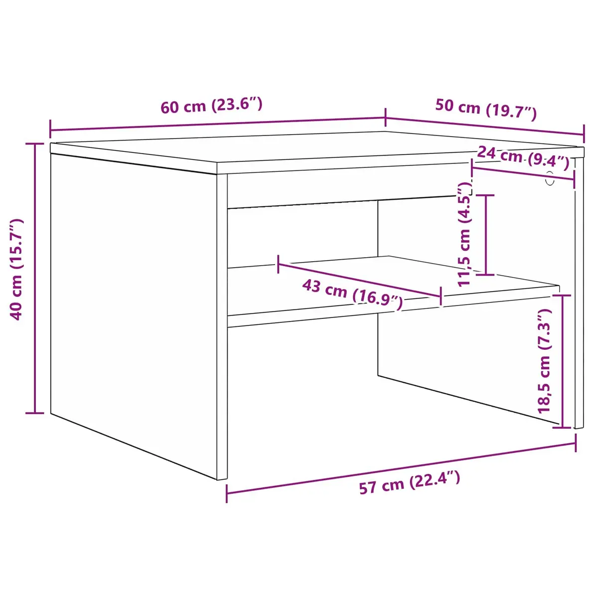 White Coffee Table with Storage Options