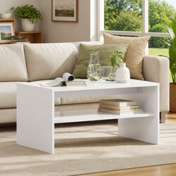 White Rectangular Coffee Table: Practical and Stylish