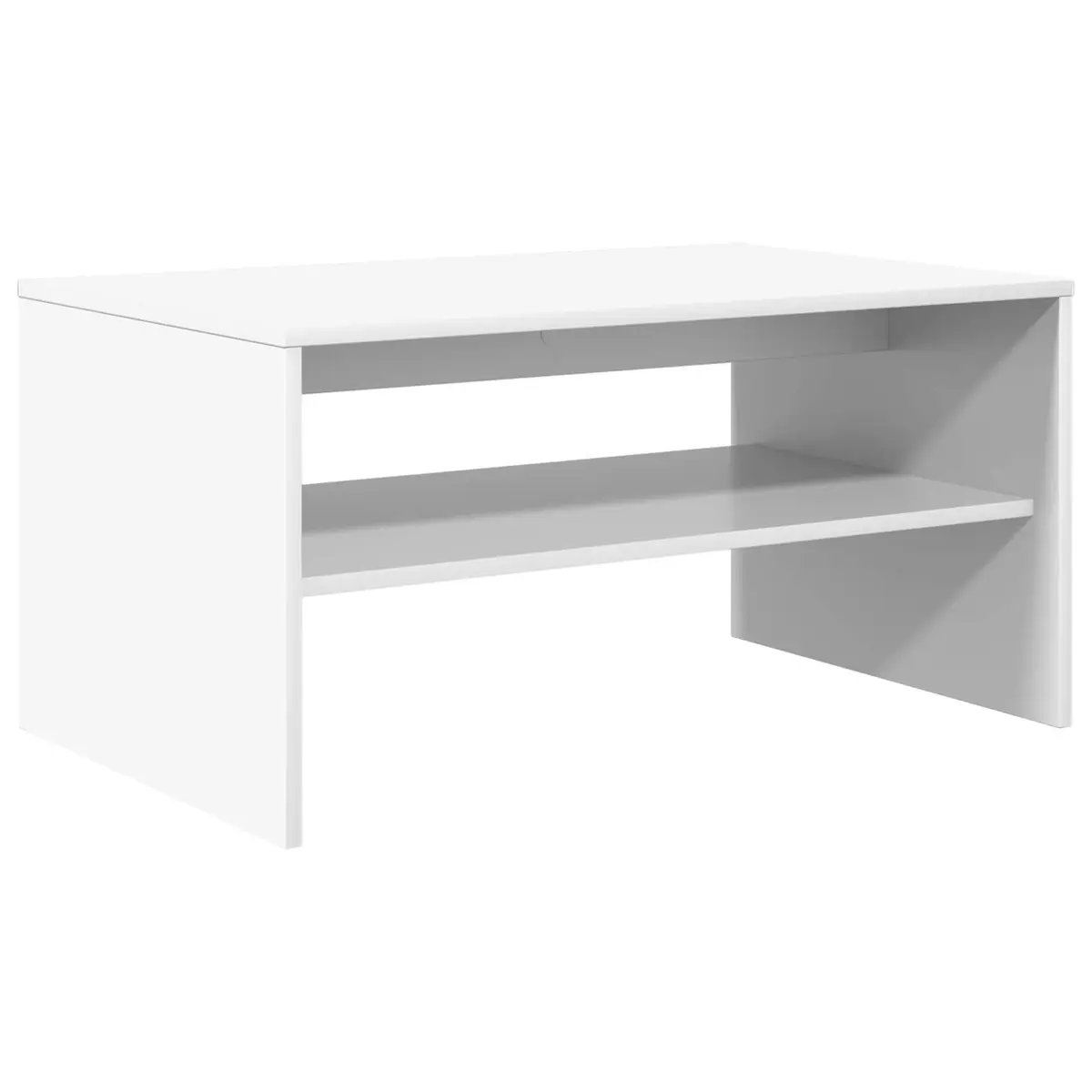 Coffee Table Modern Rectangular White Indoor Living Room Storage