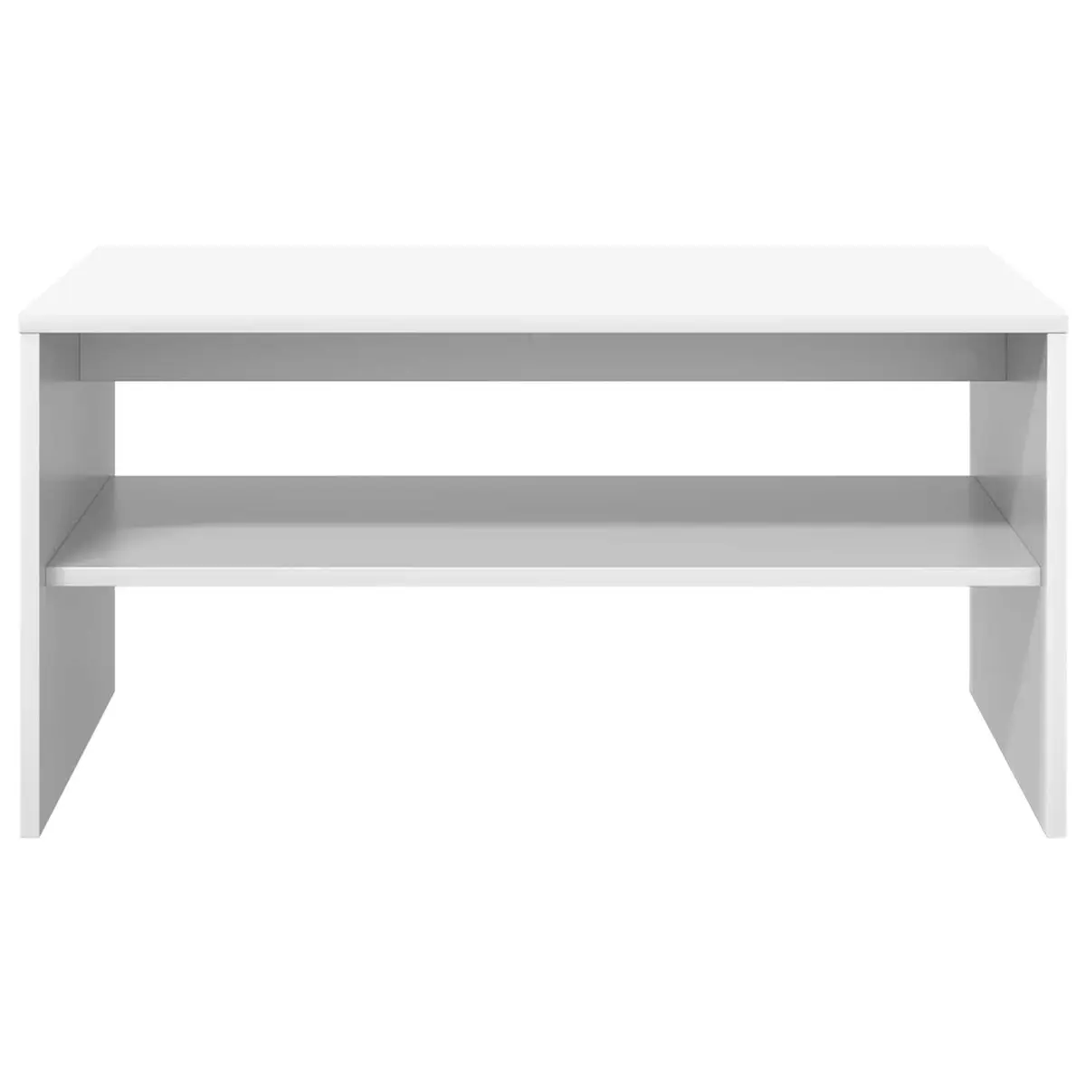 Coffee Table Modern Rectangular White Indoor Living Room Storage