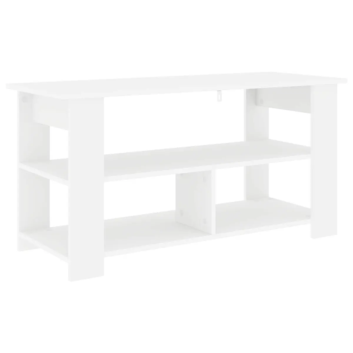 White TV Stand Modern Design Living Room Media Storage Unit 100x40x50cm