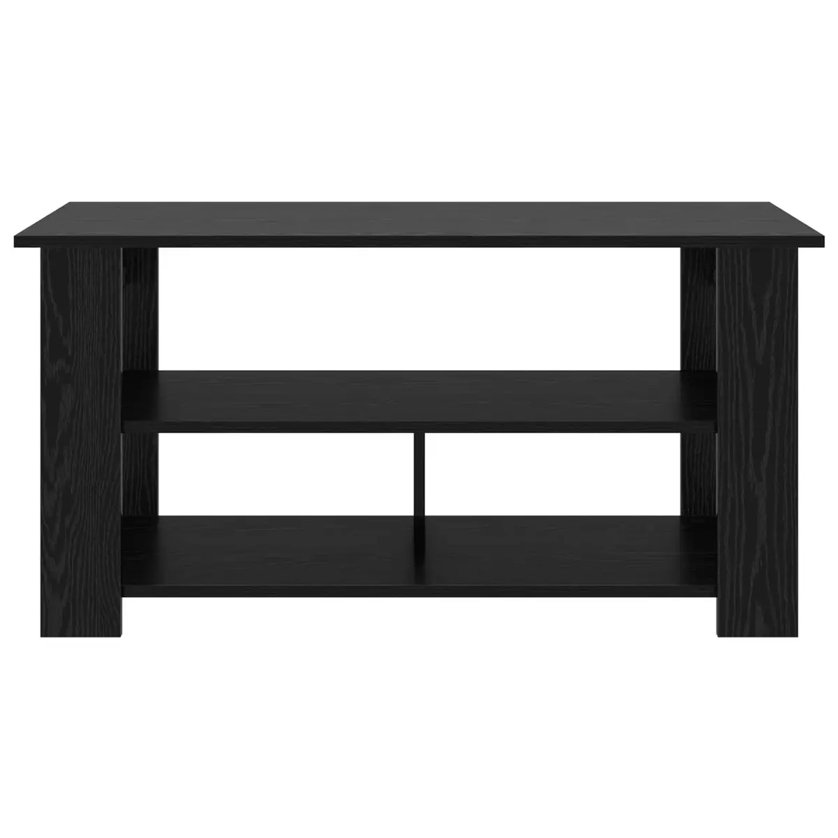 TV Stand Black Oak Modern Living Room Media Console Storage Unit 100x40x50cm