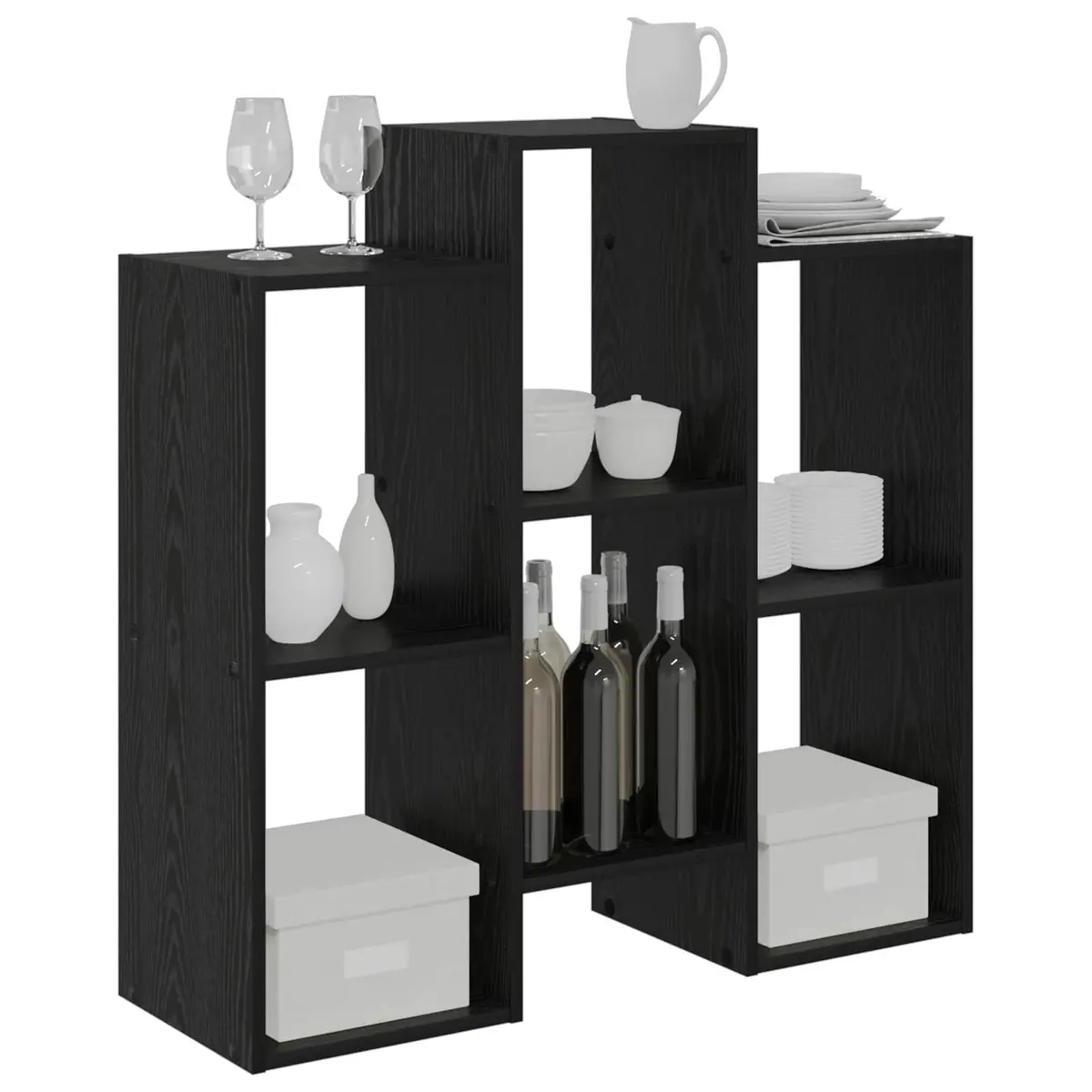 Sideboard Black 90 x 30 x 90 cm Storage Cabinet for Living Room Furniture