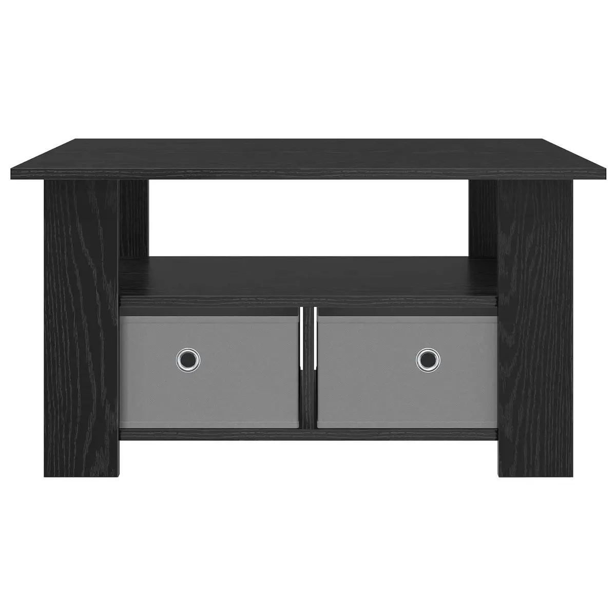 Black Coffee Table with Storage Drawers