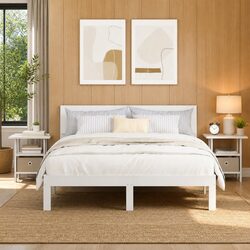 Value White Bedside Table Set with Storage