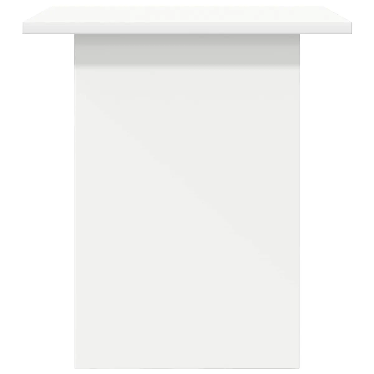 Bedside Table 2 pcs White Modern Bedroom Nightstand Storage Drawer Shelf Compact