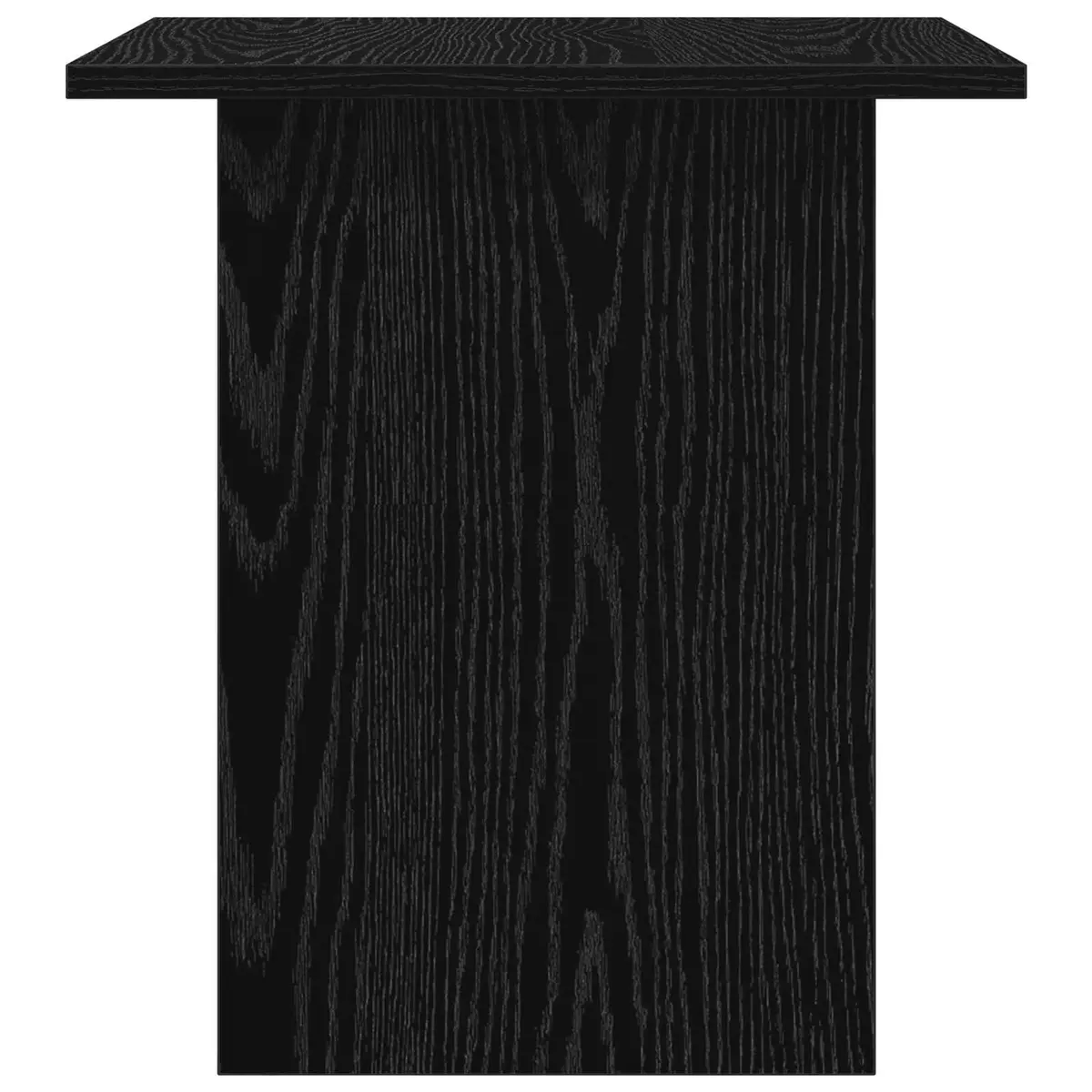 Bedside Table 2 pcs Black Modern Design Compact Bedroom Storage Nightstand
