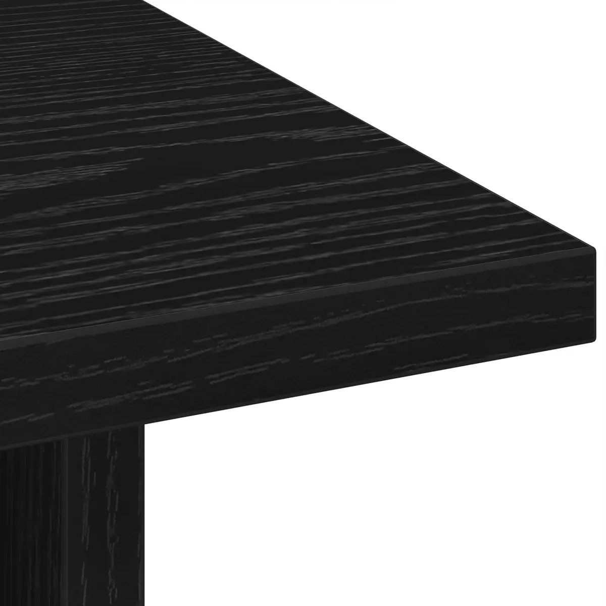 Bedside Table 2 pcs Black Modern Design Compact Bedroom Storage Nightstand