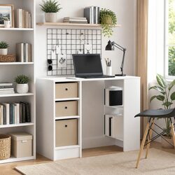 Quality White Desk with Multiple Drawers