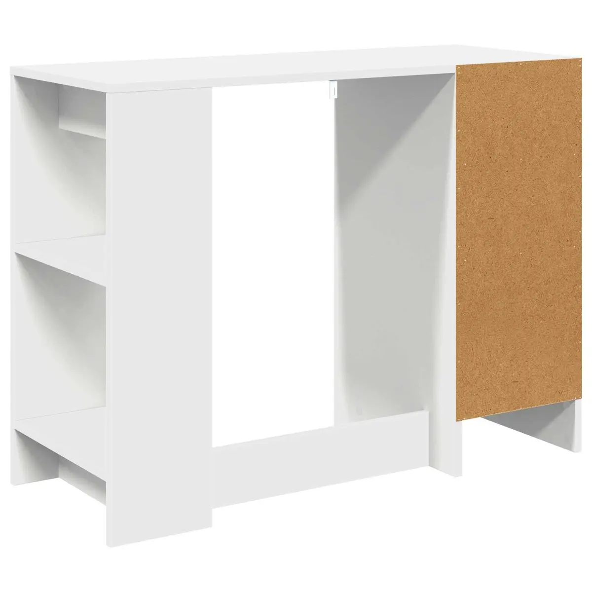 Rectangular Writing Desk Home Office 100x40x75cm White Engineered Wood Furniture