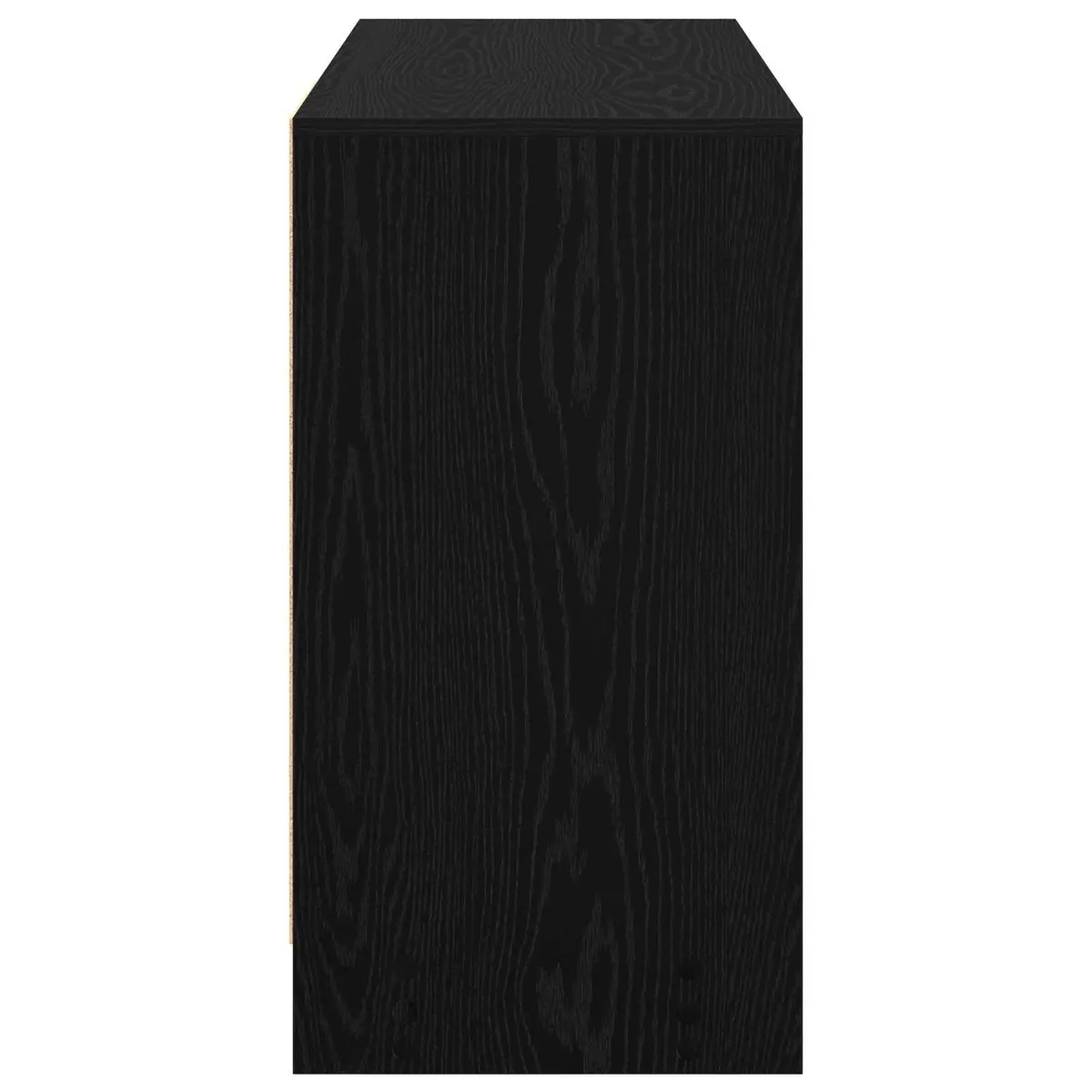Black Oak Desk 100x40x75cm Engineered Wood Rectangular Office Study Writing