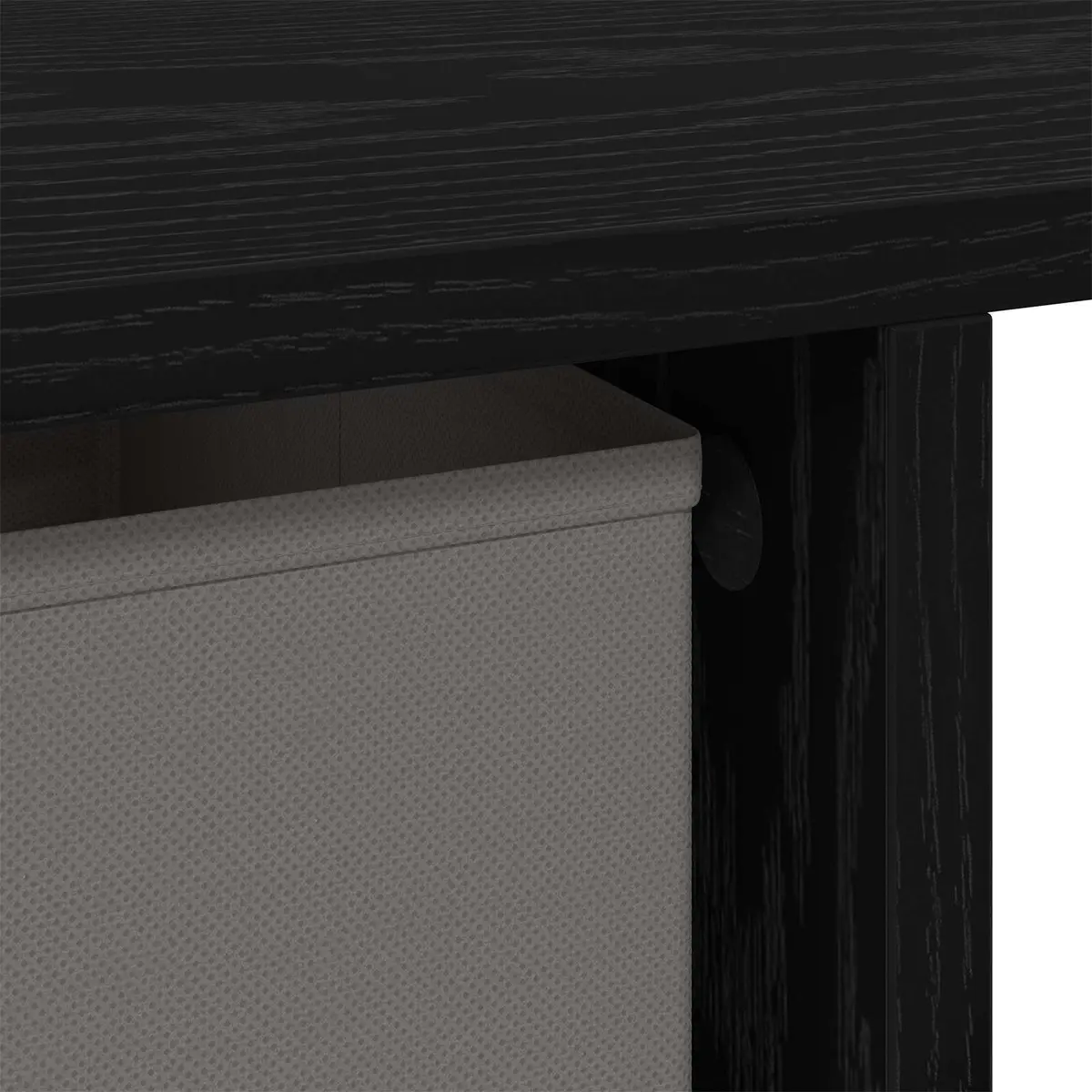 Black Oak Desk 100x40x75cm Engineered Wood Rectangular Office Study Writing