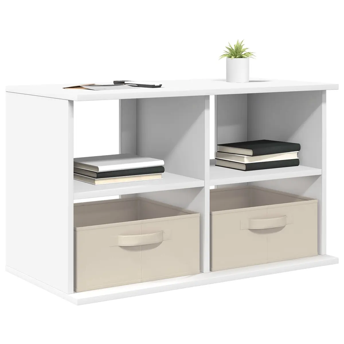 TV Stand with Drawer White Modern Lowboard Storage Unit Living Room Furniture
