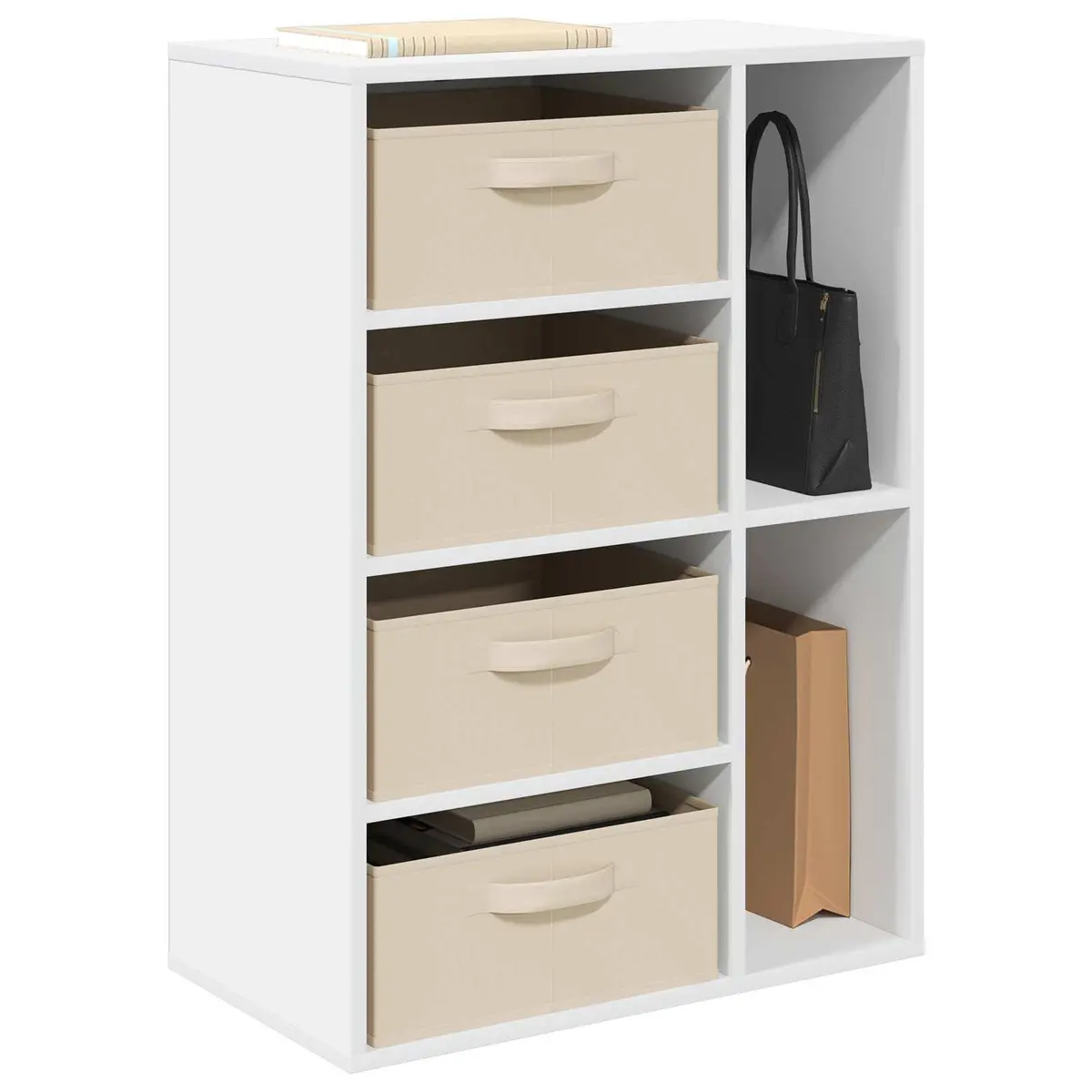 Sideboard Storage Cabinet Modern Living Room Dining Furniture White 60 x 33.5 x 84 cm
