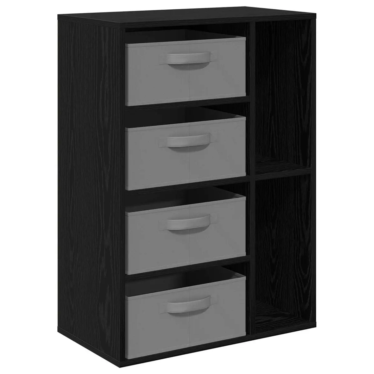 Modern Sideboard Storage Cabinet Black Oak Living Room Dining Furniture Shelving