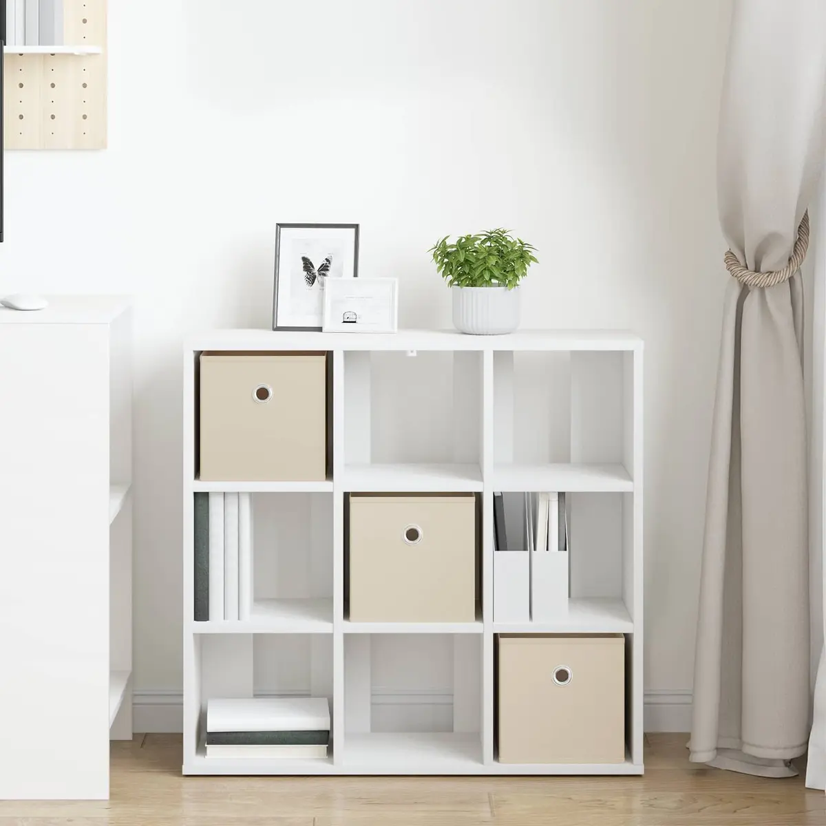 Sideboard Storage Cabinet Modern Living Room Furniture White 73.5 x 24 x 69.5 cm