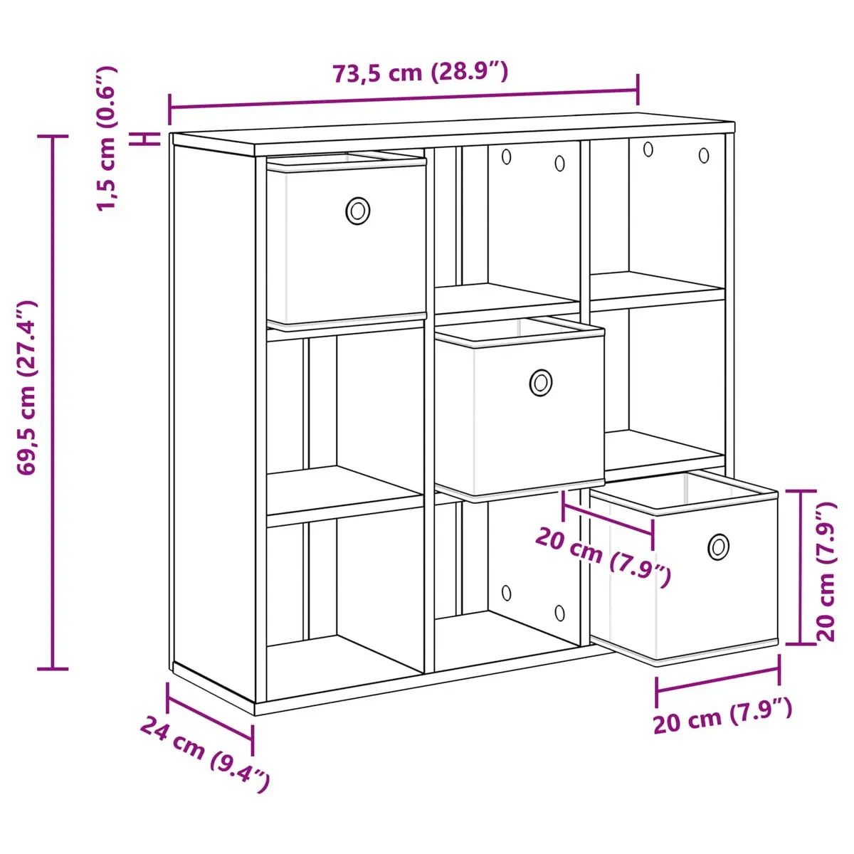 Sideboard with Drawer Black Oak Modern Buffet Cabinet Storage Furniture Living