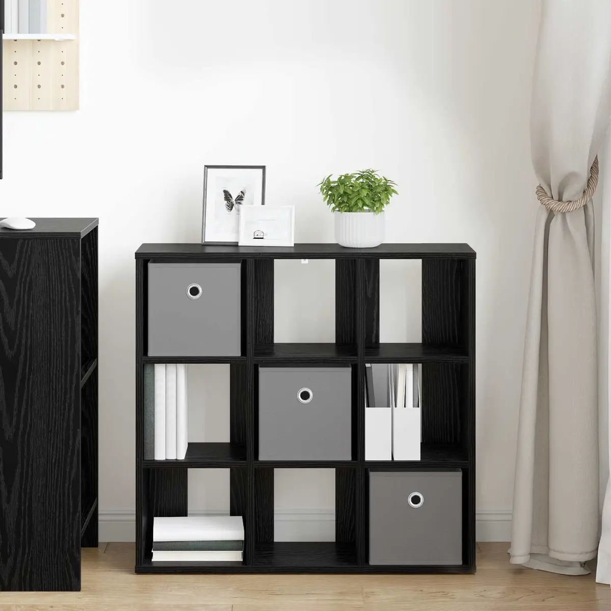 Sideboard with Drawer Black Oak Modern Buffet Cabinet Storage Furniture Living