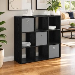 Reliable Black Oak Sideboard with Versatile Storage