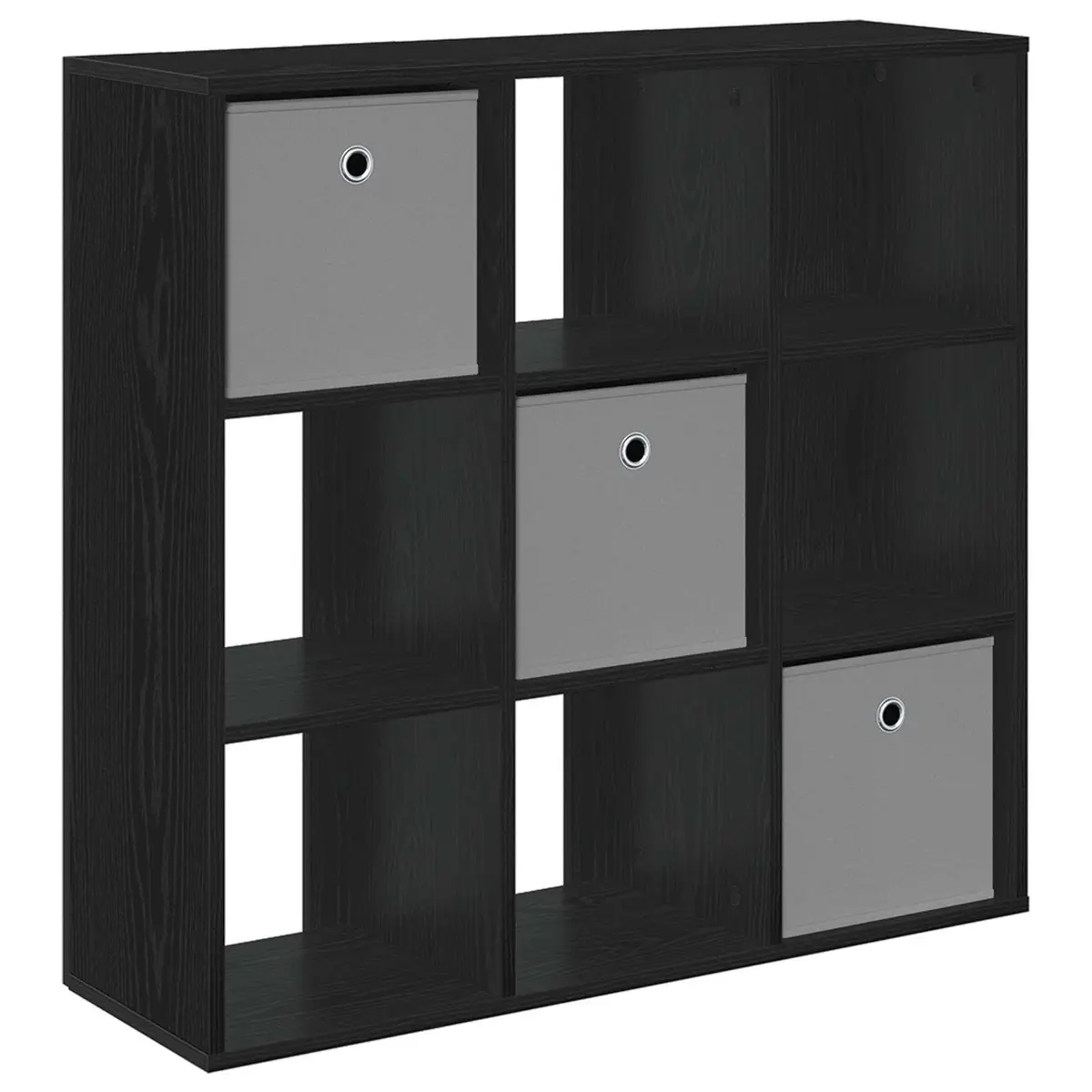Sideboard Black Oak Storage Cabinet Living Room Furniture 88.5 x 29 cm