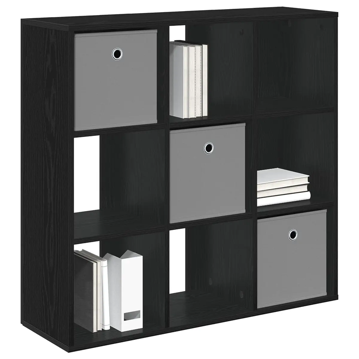 Sideboard Black Oak Storage Cabinet Living Room Furniture 88.5 x 29 cm