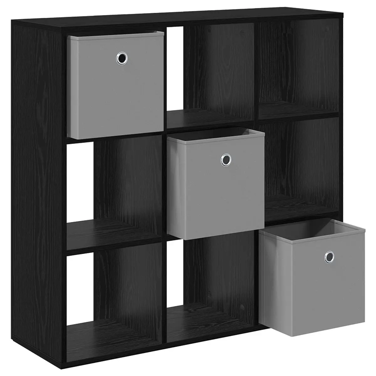 Sideboard Black Oak Storage Cabinet Living Room Furniture 88.5 x 29 cm