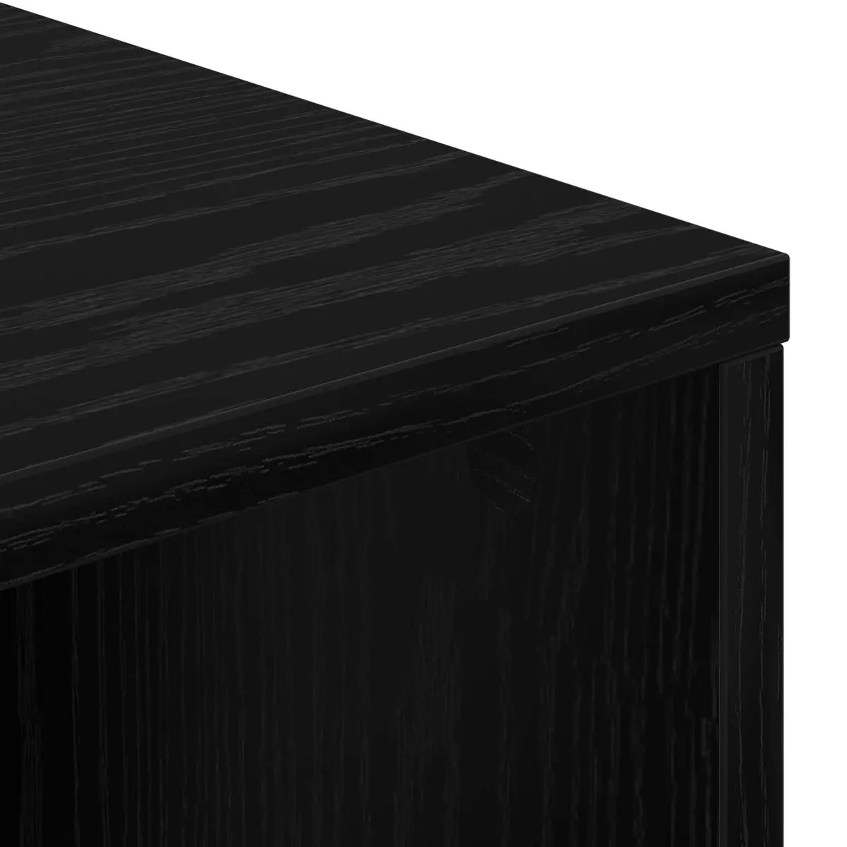 Sideboard Black Oak Storage Cabinet Living Room Furniture 88.5 x 29 cm