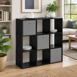 Value-Driven Black Oak Sideboard for Smart Storage Solutions