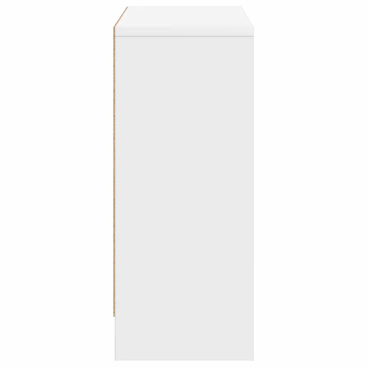 Sideboard Storage Cabinet Freestanding Engineered Wood Living Room White 73.5 x 22.5 x 53.5 cm