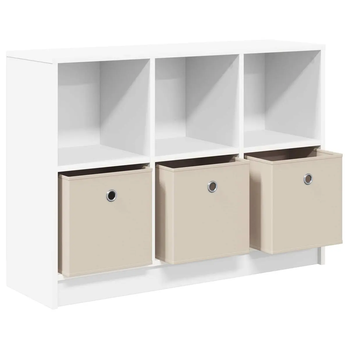 Sideboard Freestanding Storage Cabinet Living Room Hallway White 88.5 x 27.5 x 63.5 cm