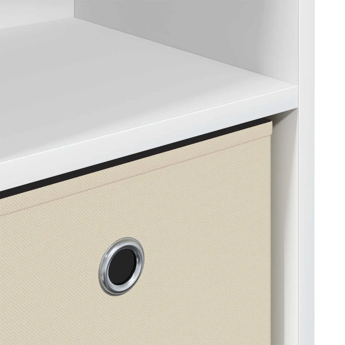 Sideboard Freestanding Storage Cabinet Living Room Hallway White 88.5 x 27.5 x 63.5 cm