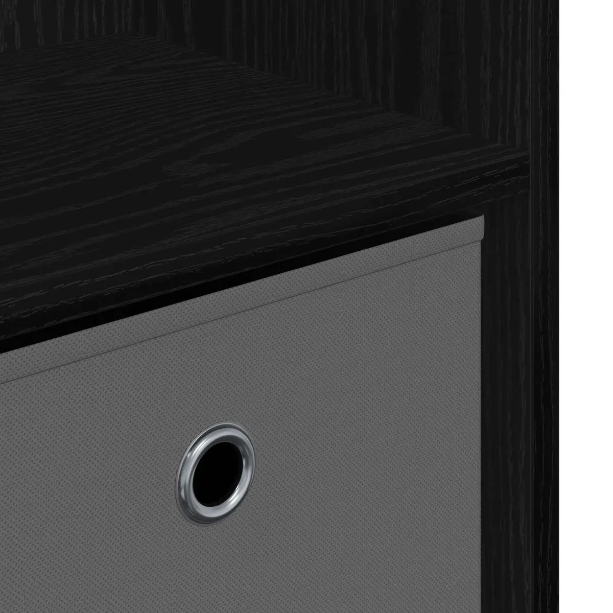 Sideboard Storage Cabinet Modern Black 88.5 x 27.5 x 63.5 cm