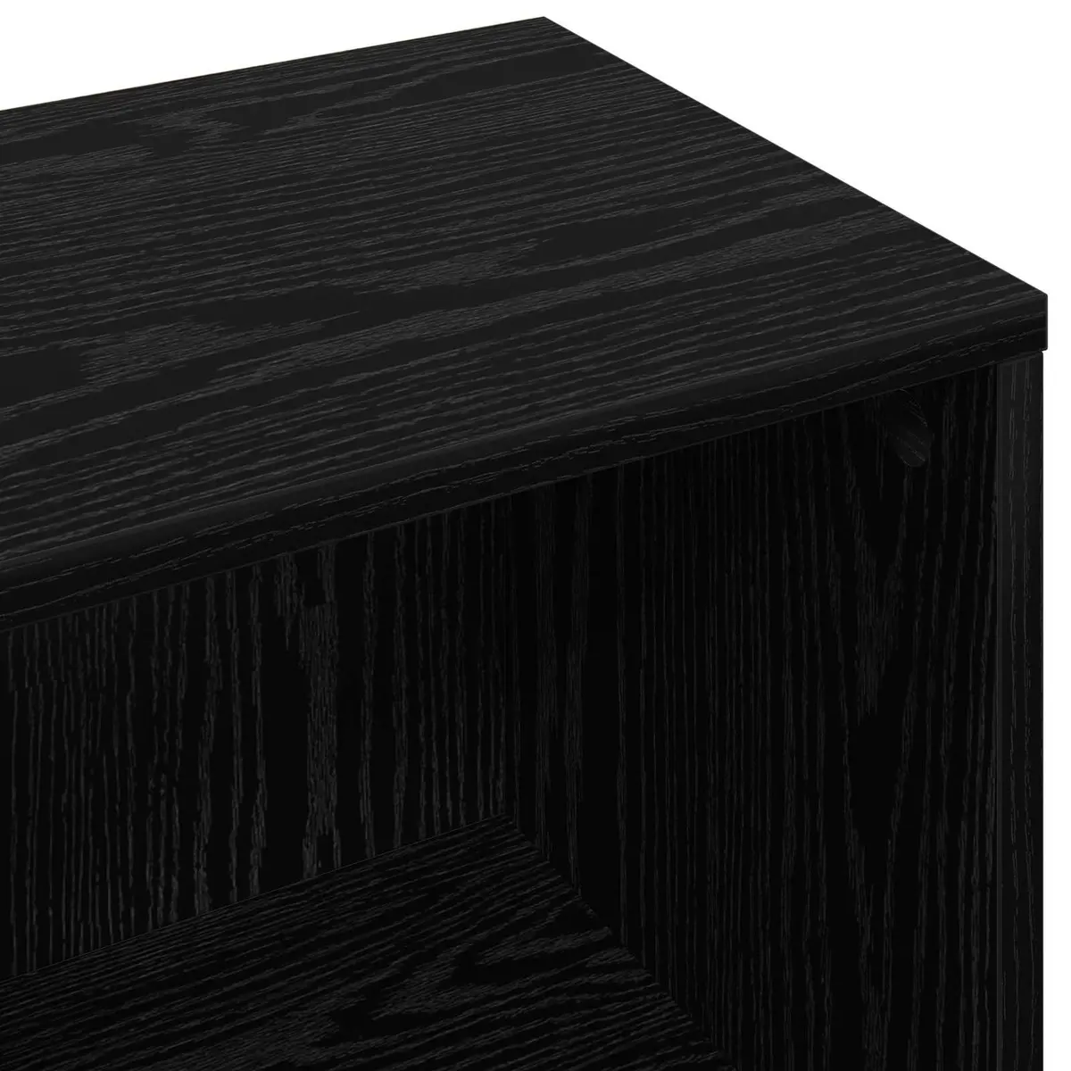 Sideboard Storage Cabinet Black Oak Modern Living Room Furniture 102 x 32 x 73.5 cm