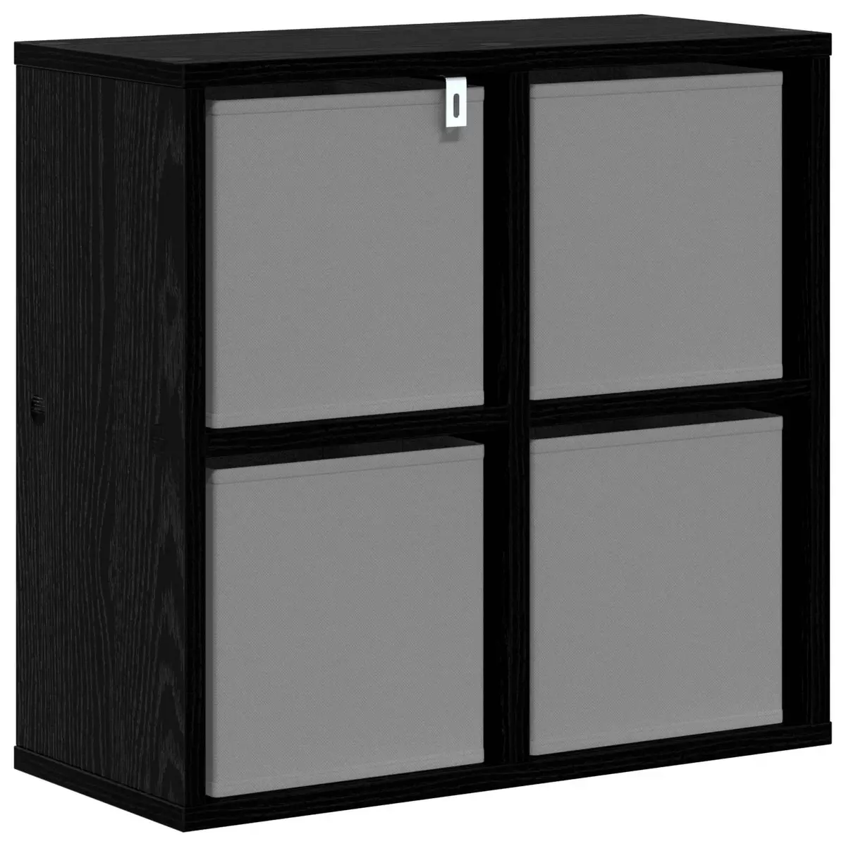 Sideboard Black Oak Storage Cabinet Living Room Buffet 49.5 x 22 x 47 cm