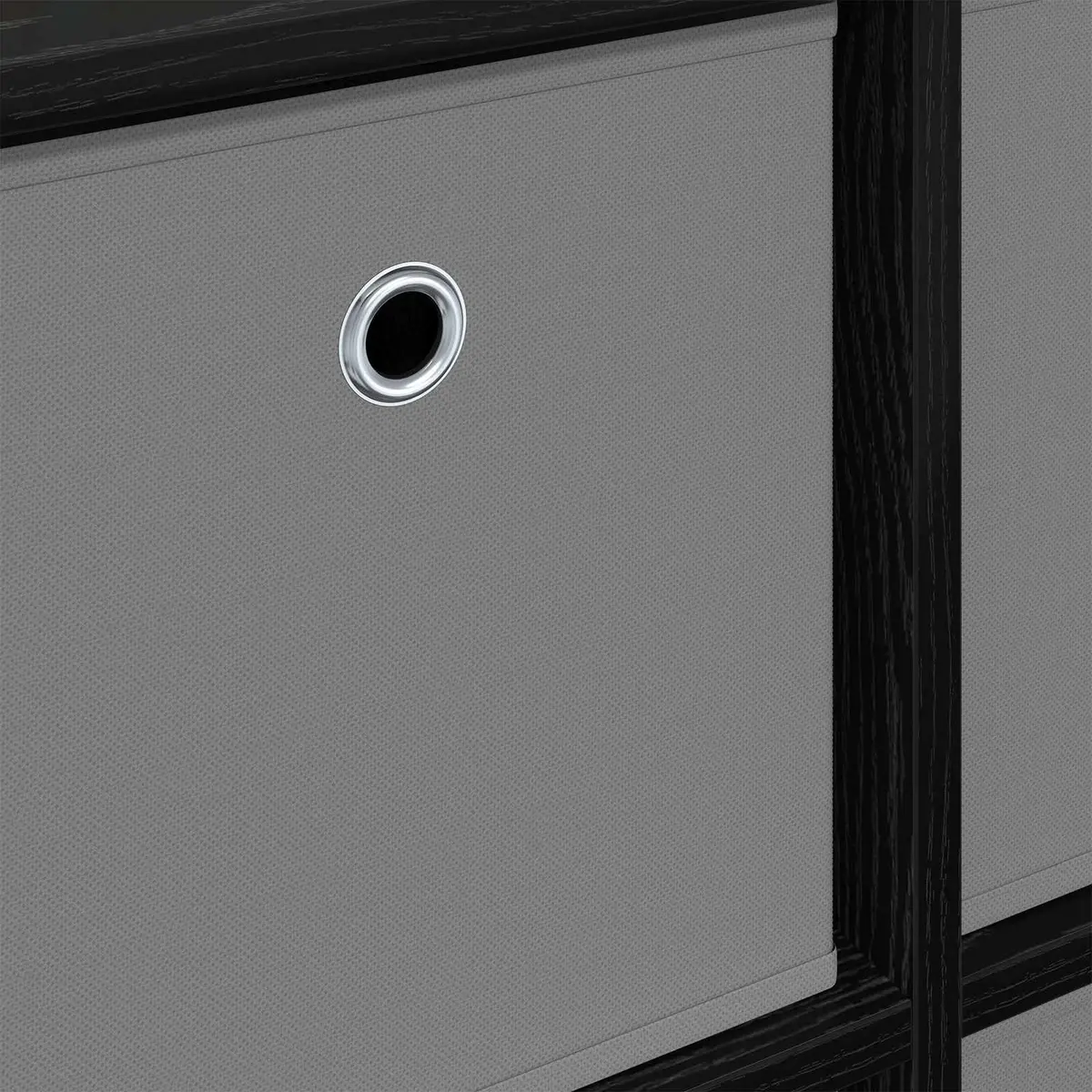 Sideboard Black Oak Storage Cabinet Living Room Buffet 49.5 x 22 x 47 cm