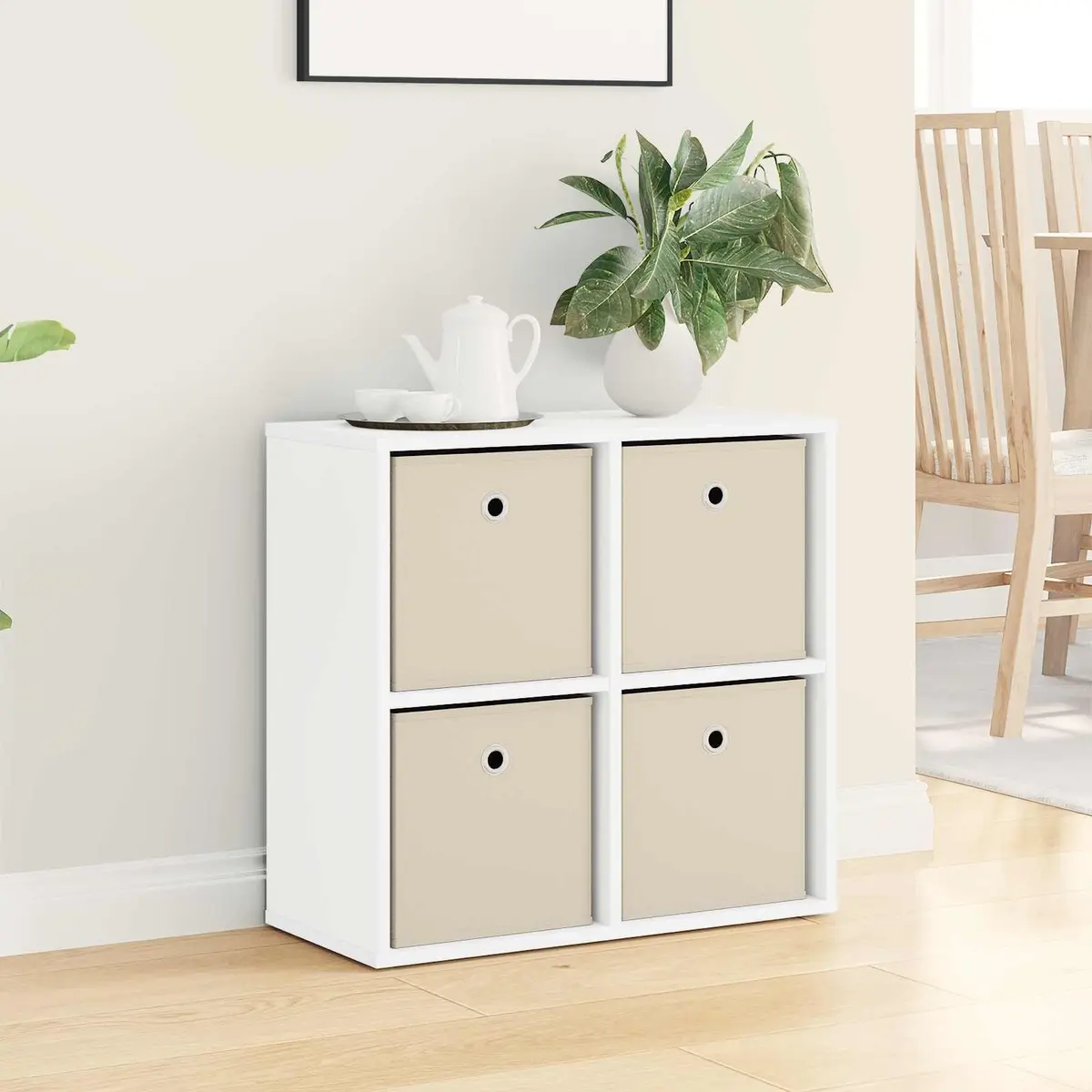 Sideboard with Drawer White Storage Cabinet Living Room Furniture Modern Design