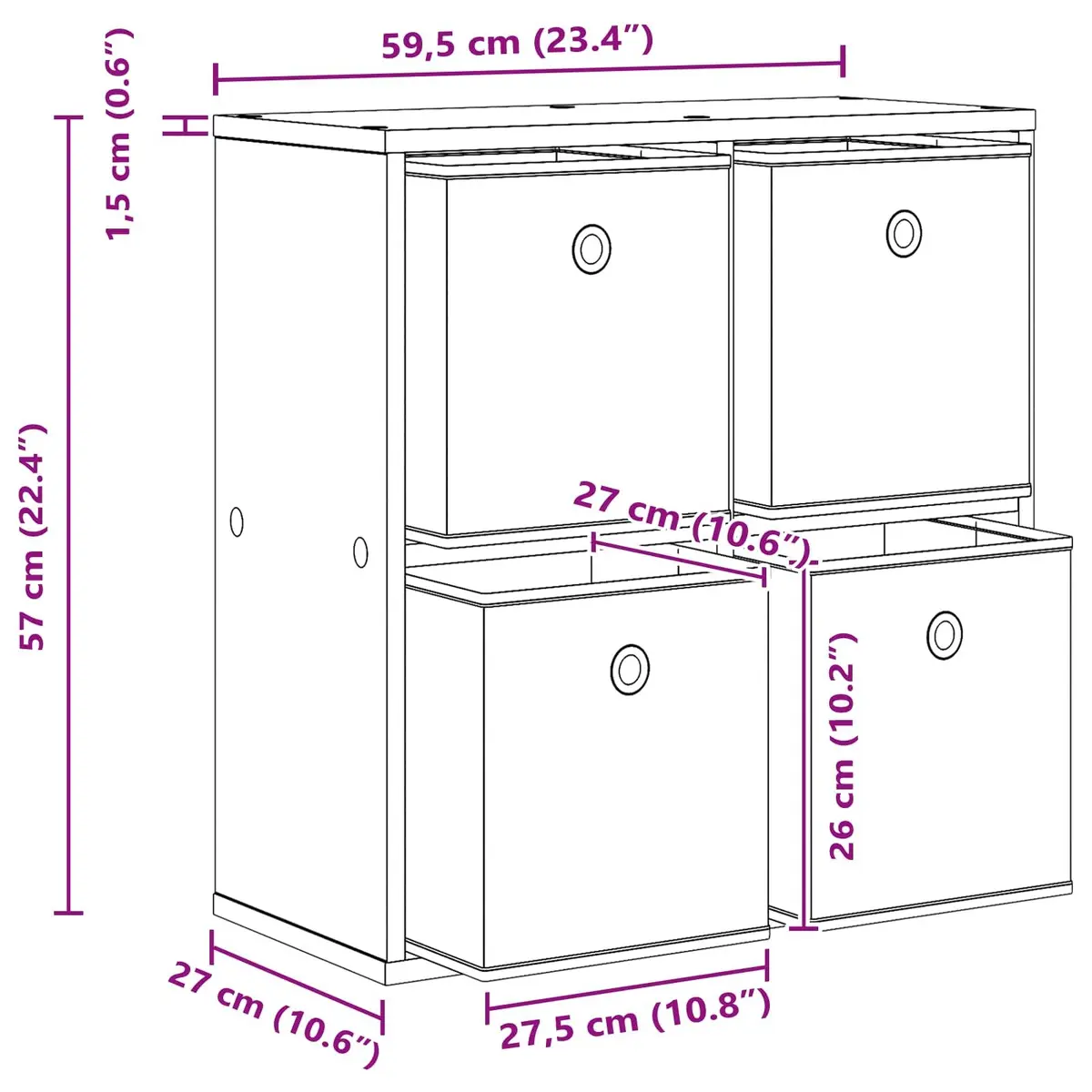 Black Oak Sideboard with Ample Storage Space