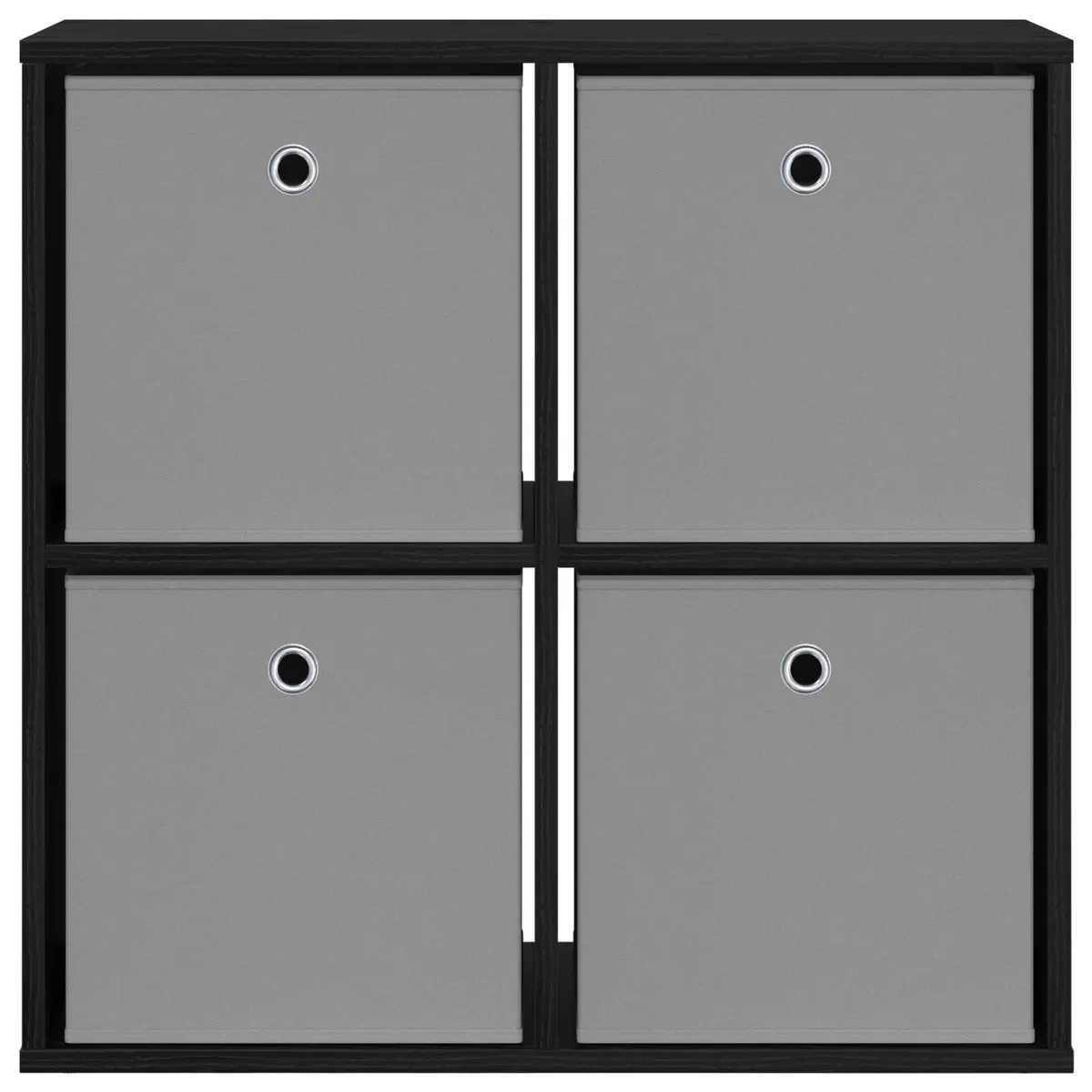 Sideboard Black Storage Cabinet Modern Living Room 68.5 x 32 x 67 cm