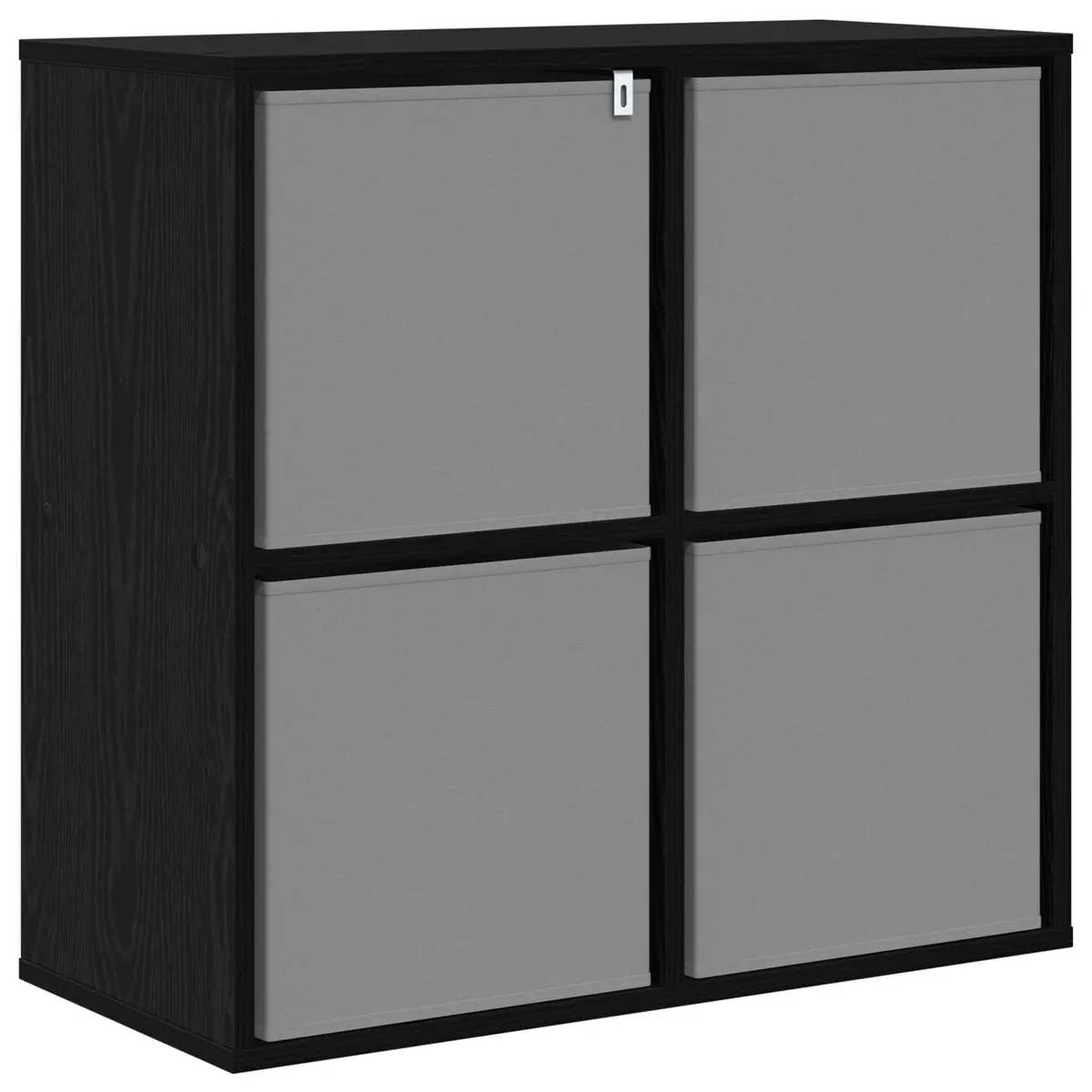 Sideboard Black Storage Cabinet Modern Living Room 68.5 x 32 x 67 cm