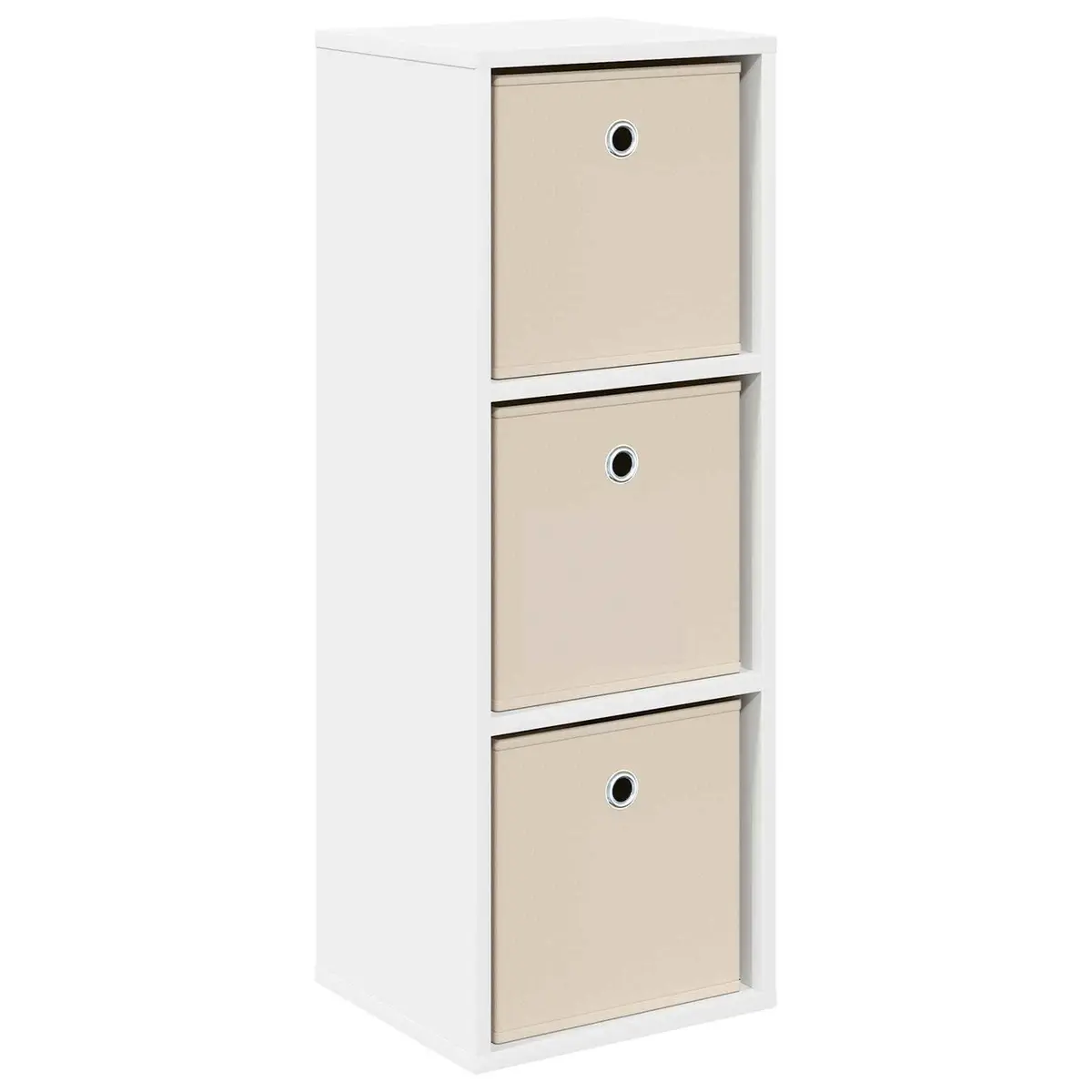 Sideboard Modern Storage Cabinet with Drawer Shelves 30.5 x 27 x 84.5 cm White