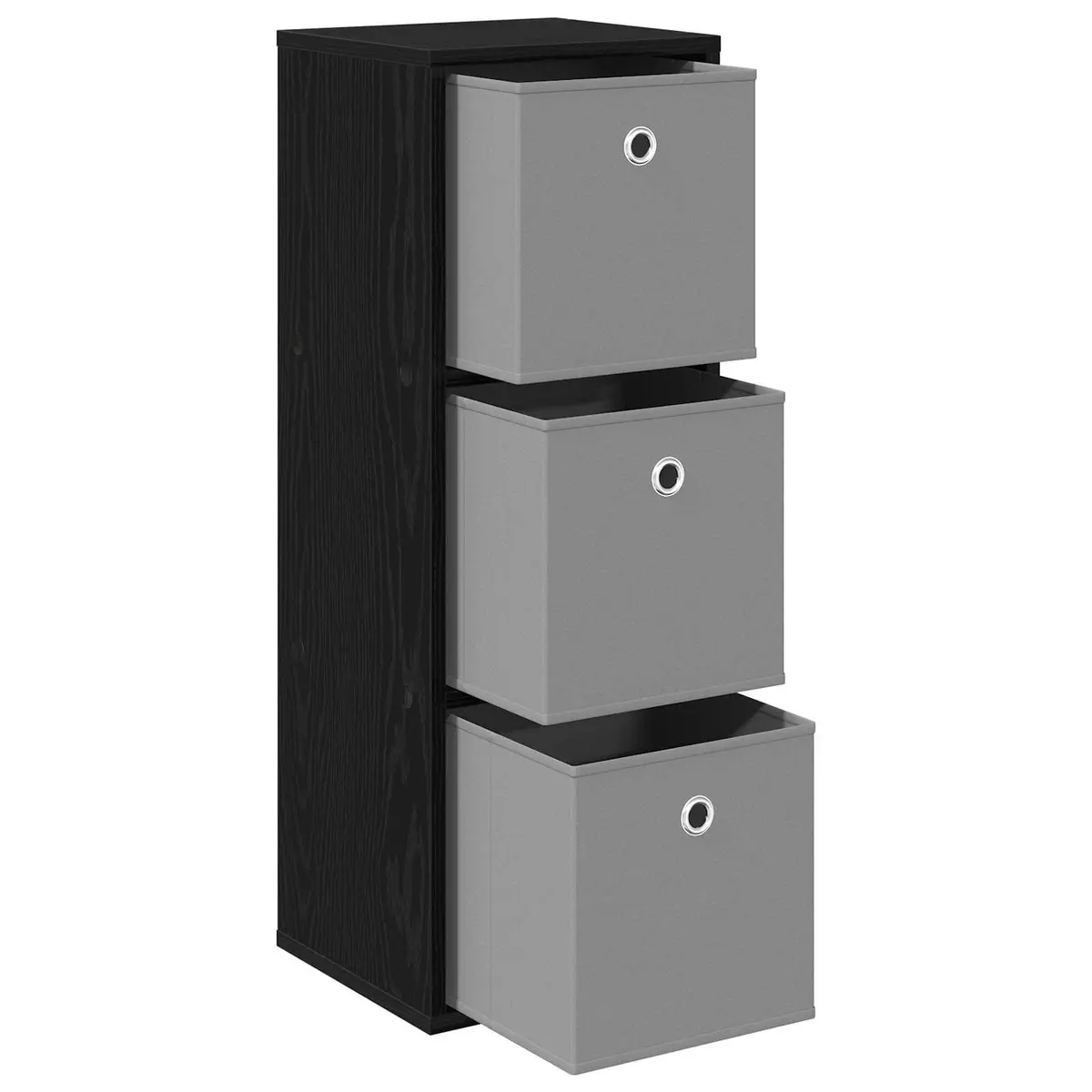 Sideboard with Drawer Black Oak Modern Storage Cabinet Living Room Furniture