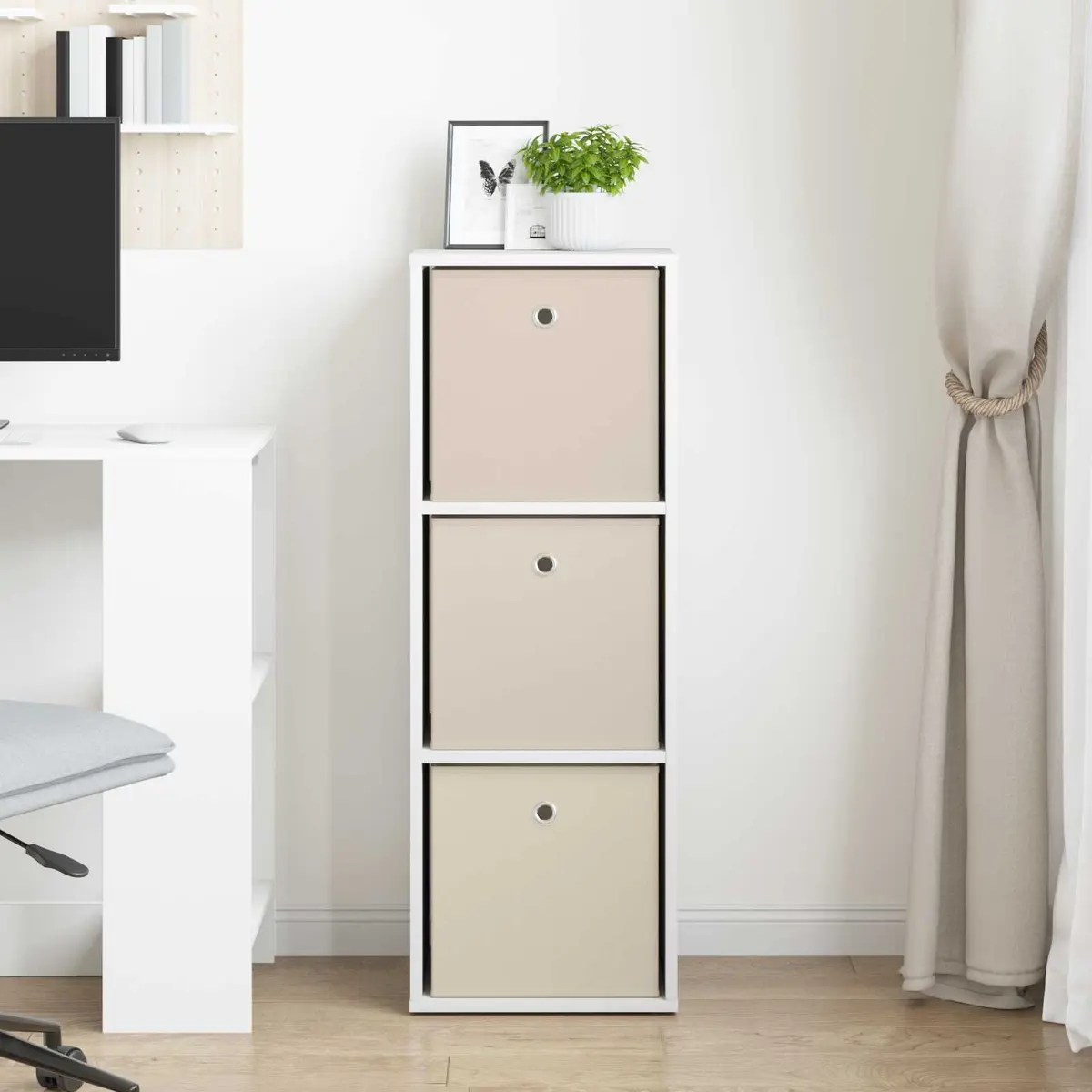 Sideboard Modern Storage Cabinet 35 x 32 x 99.5 cm White