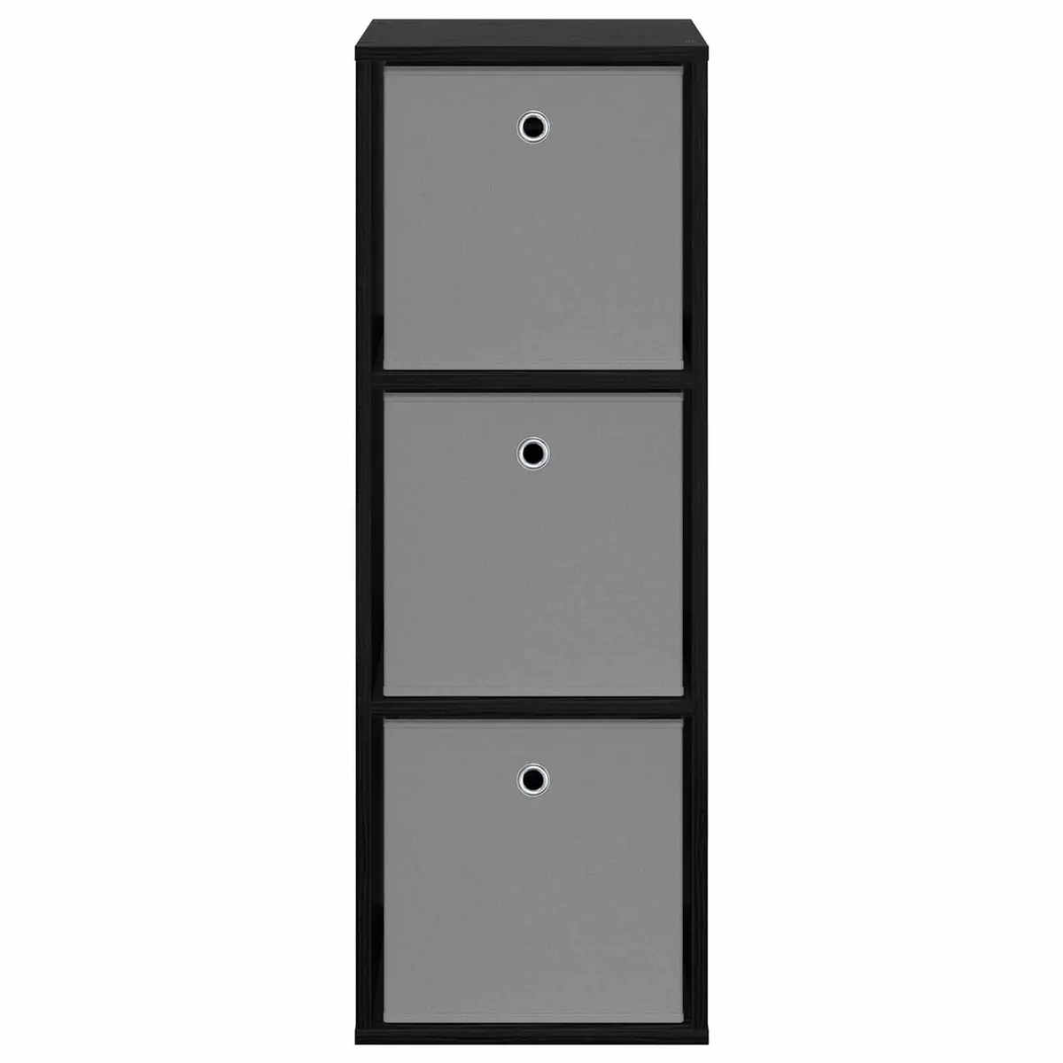Sideboard Black Oak Storage Cabinet Modern Living Room Furniture 35 x 32 x 99.5 cm