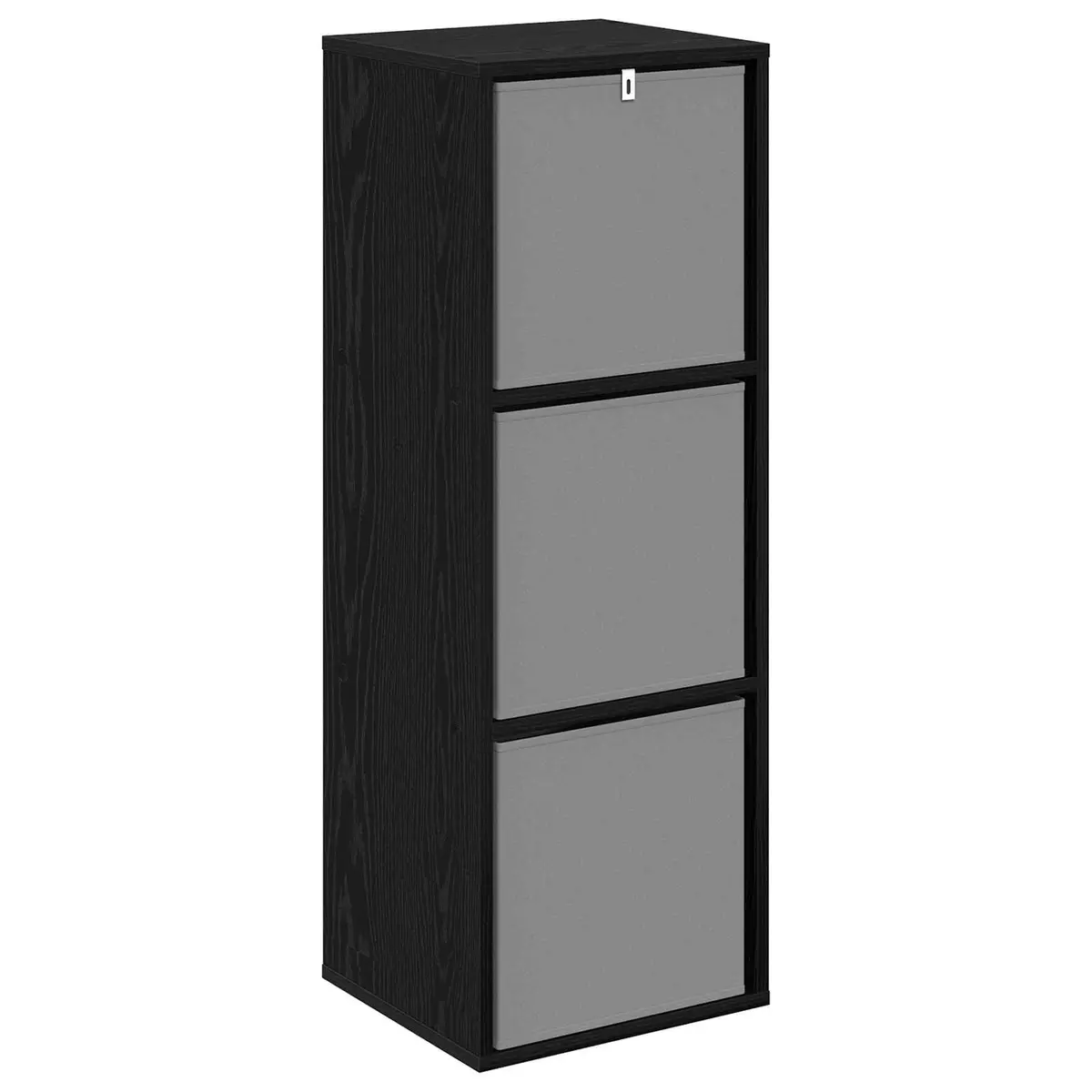 Sideboard Black Oak Storage Cabinet Modern Living Room Furniture 35 x 32 x 99.5 cm