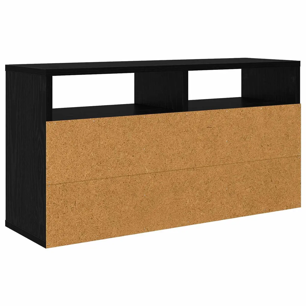 Black Oak Lowboard TV Unit with Storage
